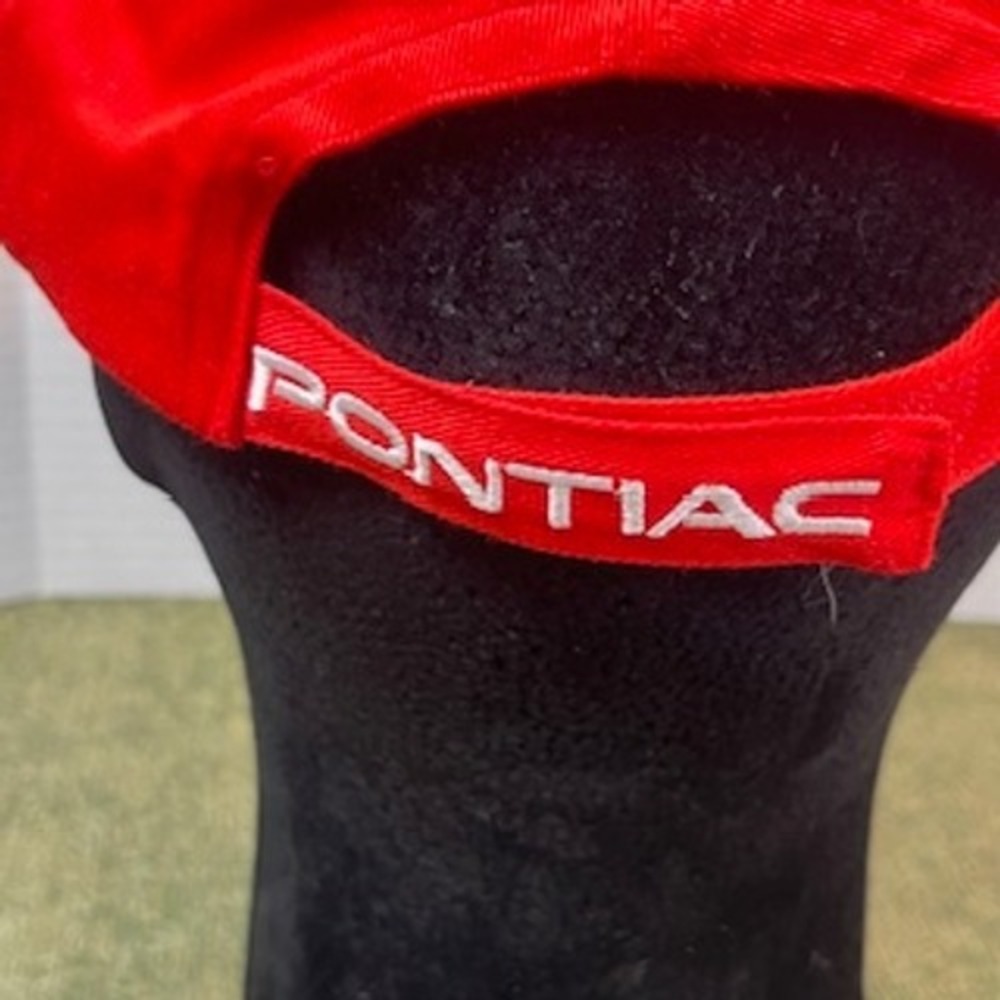 Red Pontiac Racing Embroidered Baseball Cap Hat Adjustable - Picture 4 of 7